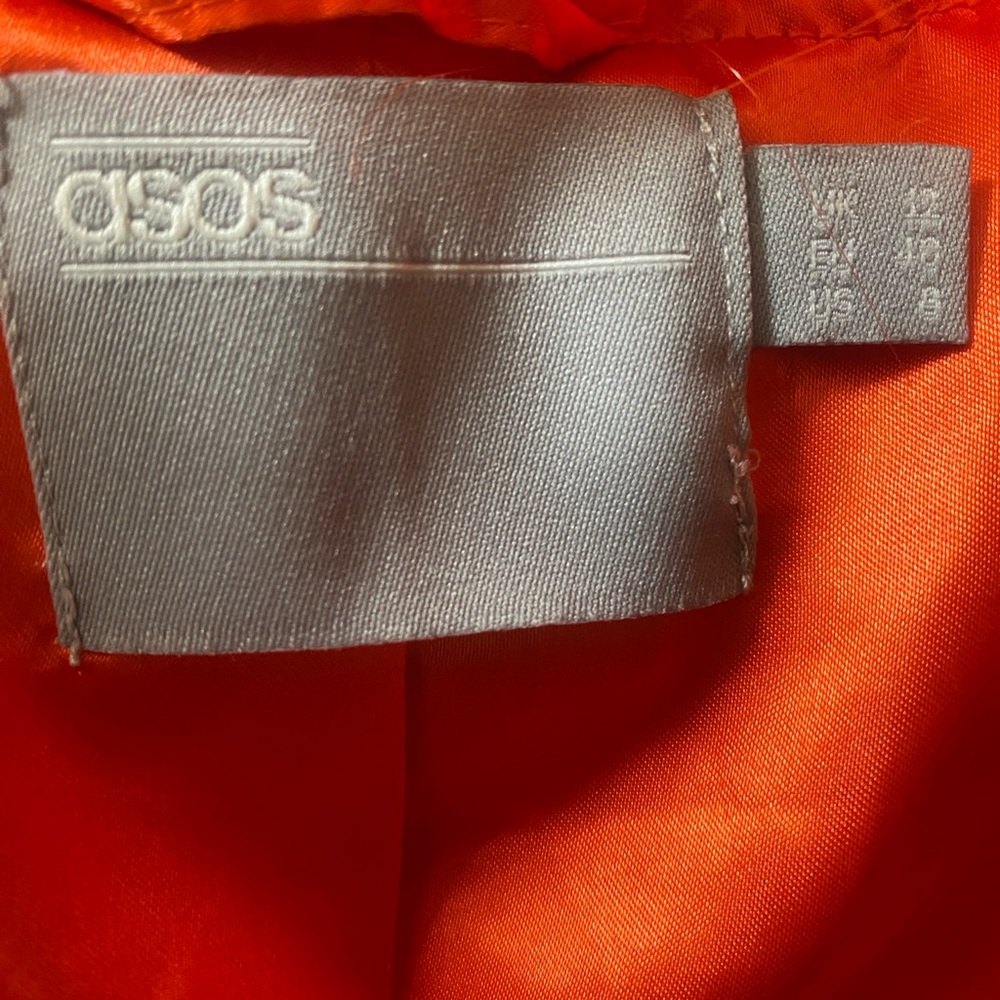 ASOS Women’s Orange Faux Fur Jacket Size 8 US / Size 12 UK - Picture 5 of 8